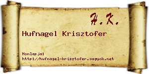Hufnagel Krisztofer névjegykártya