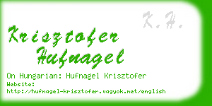 krisztofer hufnagel business card